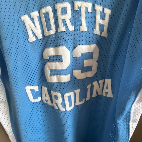 VTG MADE IN USA 80' s  NIKE N.CAROLINA TAR HEELS JORDAN AUTHENTIC JERSEY SIZE 48 - Picture 16 of 16